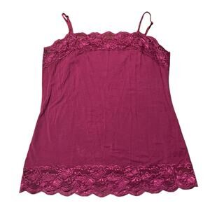 Cato Maroon Lace Cami Size Medium